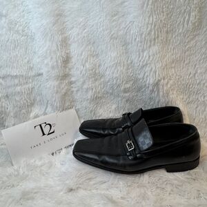 Black Leather Men's Loafers
